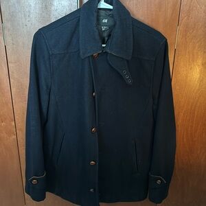 H&M navy blue coat.
